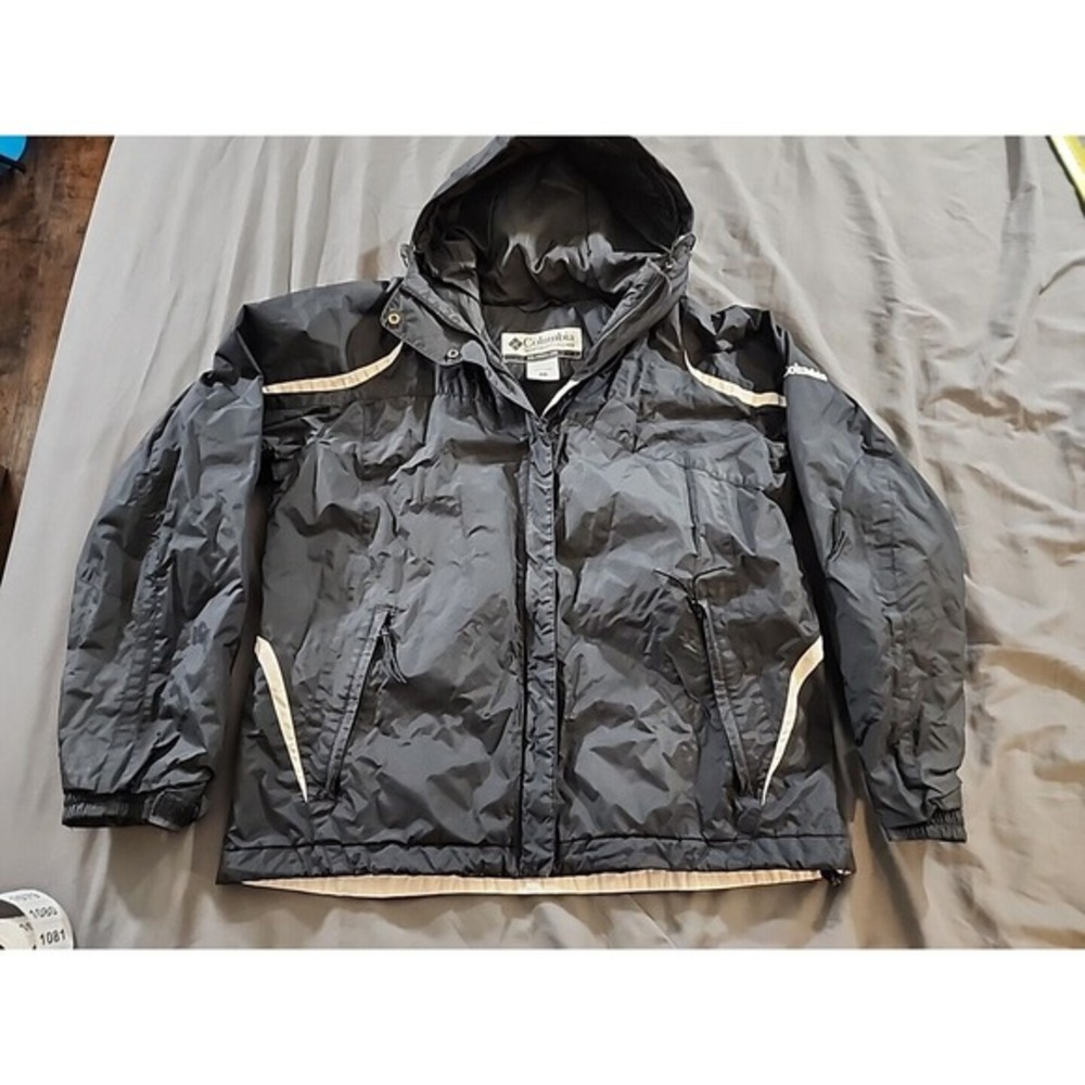Vintage Columbia Sportswear Coat Womens‎ Large Black/White Logo